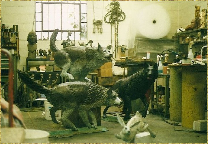 Wolf Pack and Hare at foundry